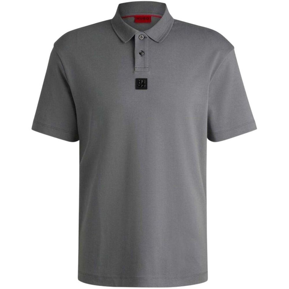Hugo Mens Deabono Logo Polo Shirt / Gray